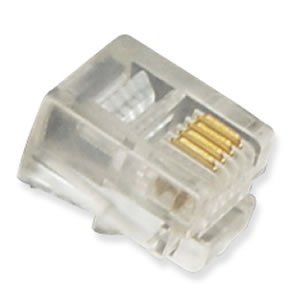 Icc Mod 4con Handset Plugs Flat Line Cord 4 Position 4 Conductor 100 Pack Modular