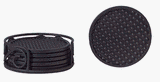 COASTER SET SCROLL BLK