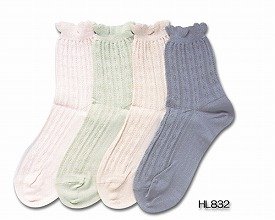 口ゴムゆるゆるソックス（婦人用）　HL832/ グリーン
