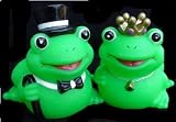 Wedding Cake Toppers : Frog Bride and Groom Cake Topper