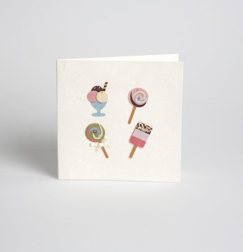 Traidcraft Handmade Paper Lollipops Card