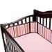 Breathablebaby Breathable Mesh Crib Bumper, Pink/Chocolate Stripe