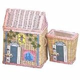 Wicker Hamper and Wastebasket - Dance Studio