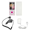 Premium Clear Soft Silicone Gel Skin Cover Case + Wall Travel/Home Charger + Rapid Car Charger for Apple iPod Nano 5G, 5th Generation
