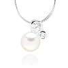 Valero Pearls pearls4girls Damen-Anh�nger 925 Sterlingsilber S��wasser-Zuchtperle wei� Zirkonia wei�   60200010