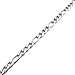 KONOV Mens Stainless Steel Medium Figaro Chain Necklace 16-40