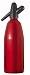 United Brands Metalic Red Soda Siphon, 1 liter