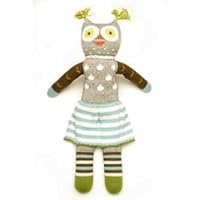 Prudence Girl Owl Knit Doll