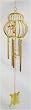 Vintage Asian Brass Bird Cage Wind Chime - Brass Color