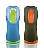 Contigo Kids Mug 4 Pack - Two 9 Oz Blue/green Mugs & Two 9 Oz Gray/orange Mugs