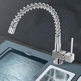 Design K�chenarmatur SA-016, Wasserhahn mit einhebelmischer Mischbatterie f�r Sp�ltisch in der K�che, Sanit�r-Armatur mit Einhandmischer aus Chrom (verchromt), an jeder Sp�le als Hahn / Sp�ltischarmatur einsetzbar, DAW - Armaturen