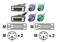 Rotronic ROLINE KVM-Sternkabel DVI/DVI + PS/2