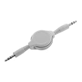 Buy 3.5mm Retractable Stereo Audio Male to Male Cable - White by Bargaincell