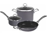chantal cookware:Chantal Copper Fusion 5 Piece Cookware Set, Platinum