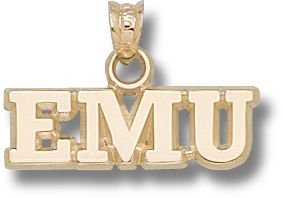 Eastern Michigan Eagles EMU 1/4 Charm - 14KT Gold Jewelry