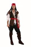 Caribbean Pirate Men's Fancy Dress Costume One Size