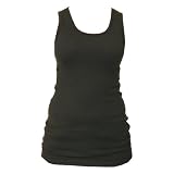 Black Super Soft Certified Organic Cotton Tank Sleeveless Tee Shirt, 100% cotton. 5 Adult Sizes