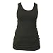 Black Super Soft Certified Organic Cotton Tank Sleeveless Tee Shirt, 100% cotton. 5 Adult Sizes