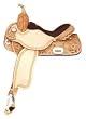 Tex Tan Flex Racer Western Barrel Saddle 14In Natu