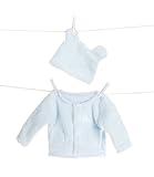 リトルジラフ Little Giraffe 【正規代理店輸入】 Warm and FUZZY カーディガン&耳つきハットセット/BOX入り 6-9m (ブルー) lg1003-02