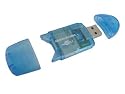 Lecteur de Carte SD HC Bleu Format Cl&eacute; USB