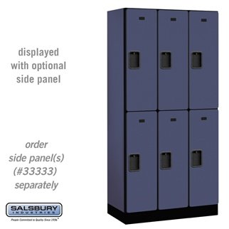 Designer Wood Locker - Double Tier - 3 Wide - 