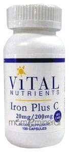 Iron Plus C 100 Vegetarian Capsules by Vital Nutrients