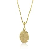 Gold Plated Sterling Silver Mother and Baby Pendant/Necklace with 18
