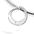 Diamond and Sterling Silver Slide on 16" Cubetto 3mm Chain