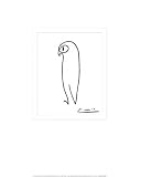 The Owl by Pablo Picasso. Size 8.84 inches width by 10.53 inches height. High Quality Art Poster Print