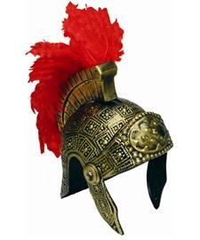 Gold Helmet With Feathers