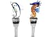 Art Glass Dolphin & Sea Horse Wine Bottle Stoppers