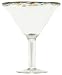 Hand Blown Glass Confetti Margarita Glass 7.5"H 16oz Set of Four