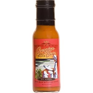 Hot Sauce DeArbol Taqueria Style Hot Sauce Authentic Baja Flavor. 8 Ounces Glass Jar by RoJosGourmet.com