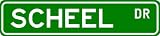 SCHEEL Street Name Sign ~ Personalized Family Lastname Sign ~ Gameroom, Basement, Garage Sign