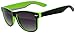 Vintage Two Tone Sunglasses Smoke Lens Classic Retro Style (Green_Smoke_Lens, Smoke)