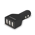 RAVPower シガーソケットカーチャージャー　USBポート搭載　車載急速充電器【1年間の安心保証】DC 12/24V　36W/7.2A（2.4A/2.4A/2.4A ）車どちらにも対応 iPhone6plus/6/5S/5C/5/4S・iPad Air/mini・各種タブレット・Galaxy・Xperia・softbank・au・docomo・Wi-Fiルータ・各社Androidスマホ/ウォークマン等マルチデバイス対応（ブラック）RP-CC03