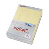 TOPS 76582 Prism+ Perforated Quadrille Pad, Canary, 5 sq./inch, 50 sheets/pad, 12 pads/pk