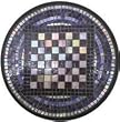 Amethyst Round Mosaic Plant Stand Table with Wrought Iron Base