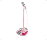 Pink Music Pop Star Singalong Microphone: Musical Party Stage Microphone Stand for the Little Idol