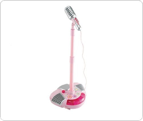 Childrens Toyshop  Toys : Pink Music Pop Star Singalong Microphone: Musical Party Stage Microphone Stand for the Little Idol