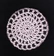 Pale Pink Classic Crocheted Hair Bun Cover- LARGE