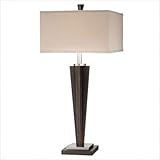 IMAGE OF Brushed Steel Table Lamp in Espresso (Set of 2)