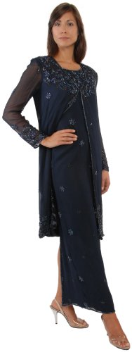 The Evening Store Navy Coat and Dress is the perfect look this year Navy (1X)