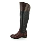 Vince Camuto Women's Vatero Riding Boot,Black/Chestnut,6.5 M US