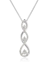 Sterling Silver Diamond Infinity Pendant Necklace (1/6 cttw, I-J, I2-I3 Clarity), 18"