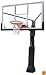 Barbarian Basketball Systems Fixed In Ground Basketball Goal with Thick Tempered Glass Backboard (72.5-Inch)