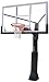 Barbarian Basketball Systems Adjustable In Ground Basketball Goal with Thick Clear Tempered Glass Backboard (60.5-Inch)