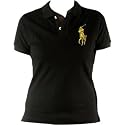 NEW Ladies Ralph Lauren Skinny Polo Short Sleeve T-Shirt Black