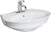 24-3/4 X 18-1/4 Vitreous China 1 Hole Serif Lavatory Biscuit